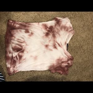 Brandy Melville tie die purple and white tee